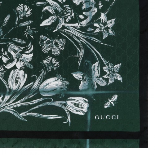 Printed silk twill carré 2