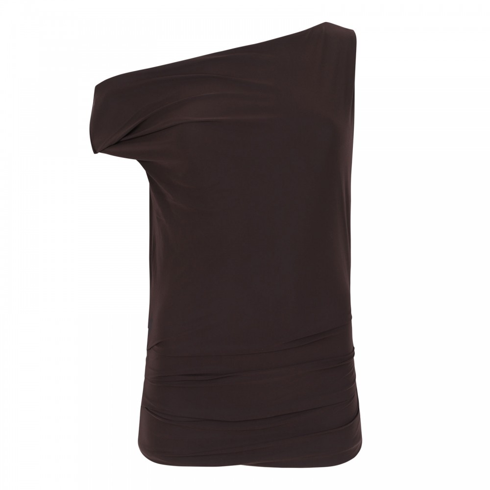 Carlin chocolate brown top