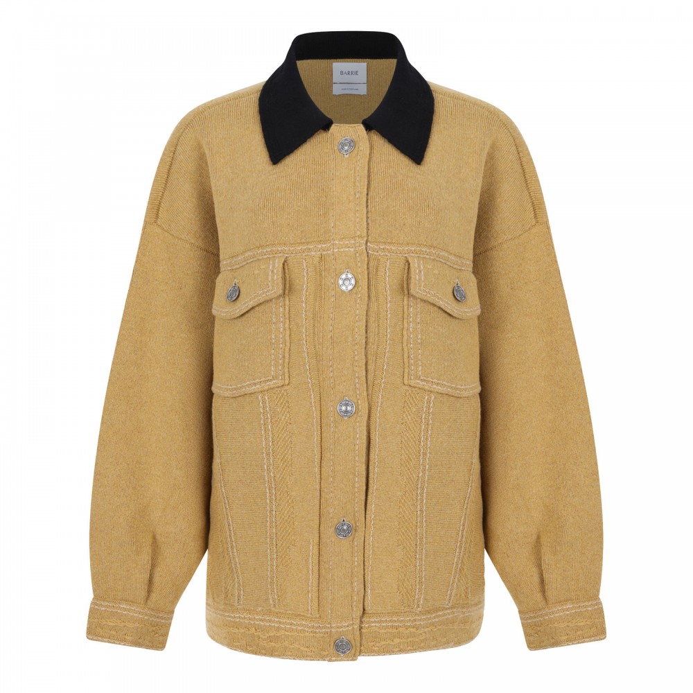 Denim oversized cashmere blend jacket