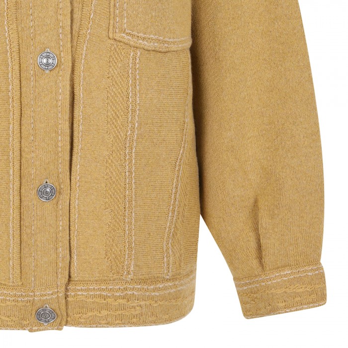 Denim oversized cashmere blend jacket