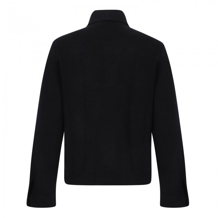 Denim cashmere and cotton jacket