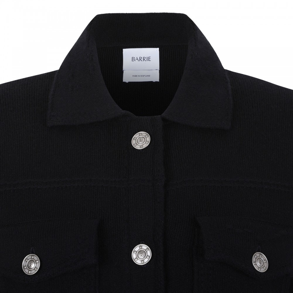 Denim cashmere and cotton jacket