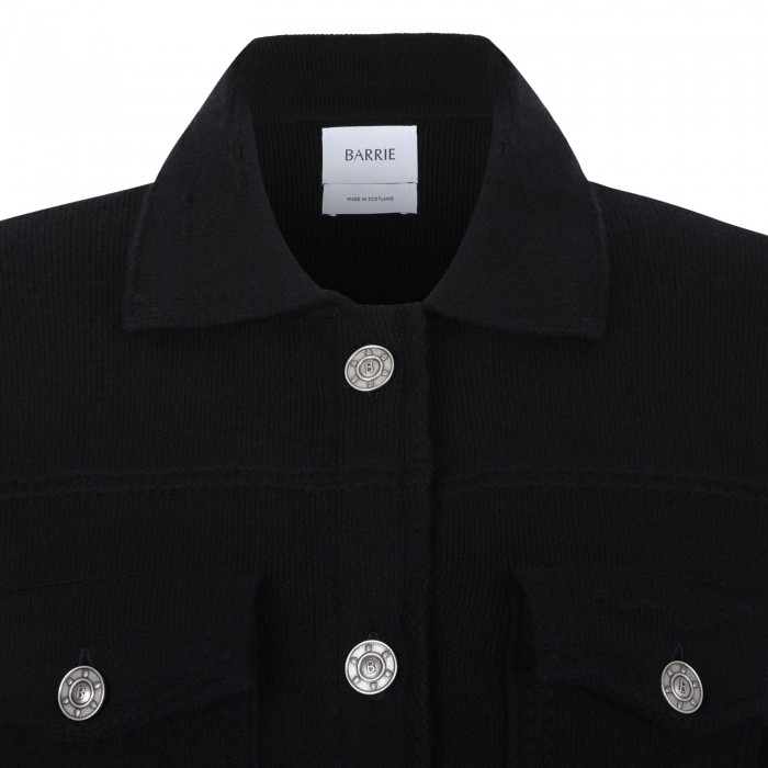 Denim cashmere and cotton jacket