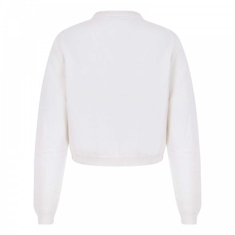 Cashmere cardigan with strass