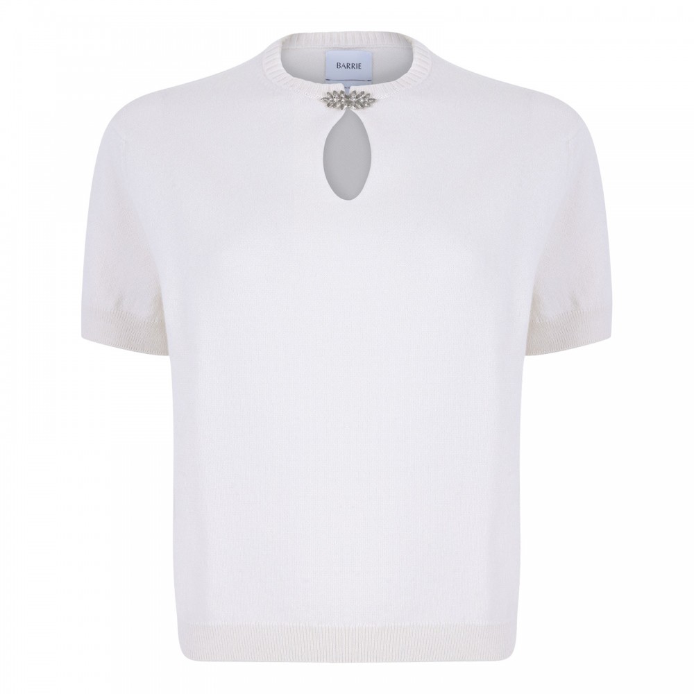 Cashmere top with strass
