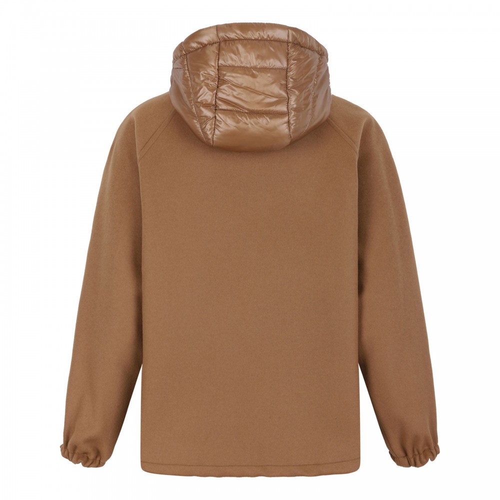Double-layered virgin wool fabric jacket