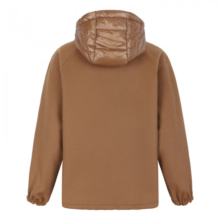 Double-layered virgin wool fabric jacket