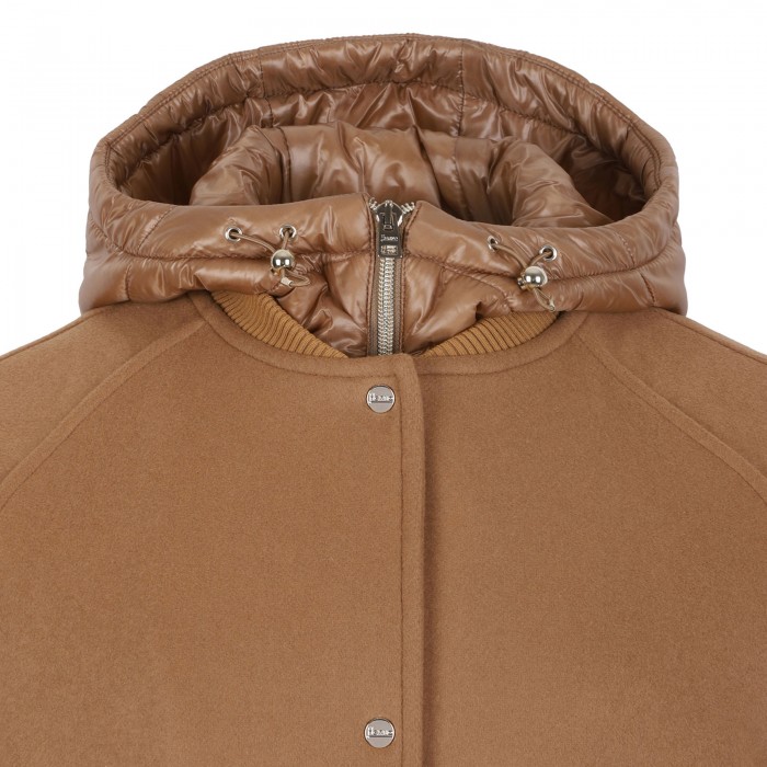 Double-layered virgin wool fabric jacket