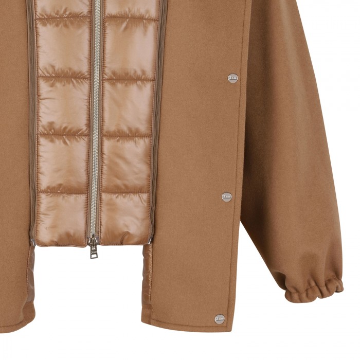 Double-layered virgin wool fabric jacket