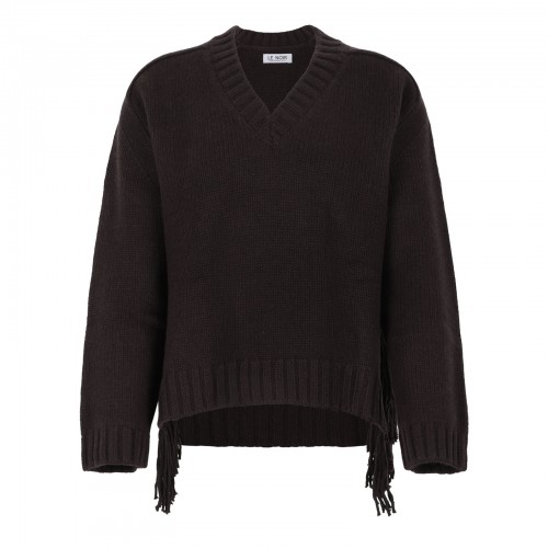 Fringed cashmere sweater