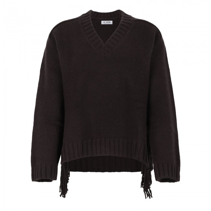 Fringed cashmere sweater