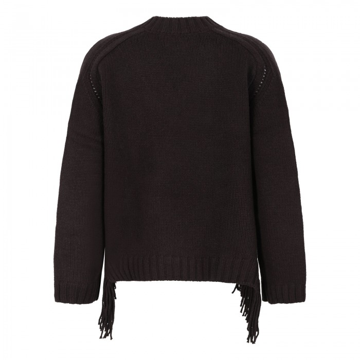 Fringed cashmere sweater