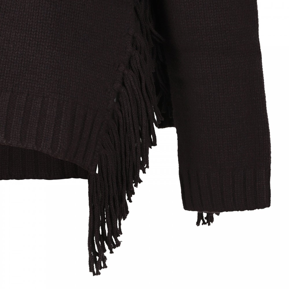 Fringed cashmere sweater