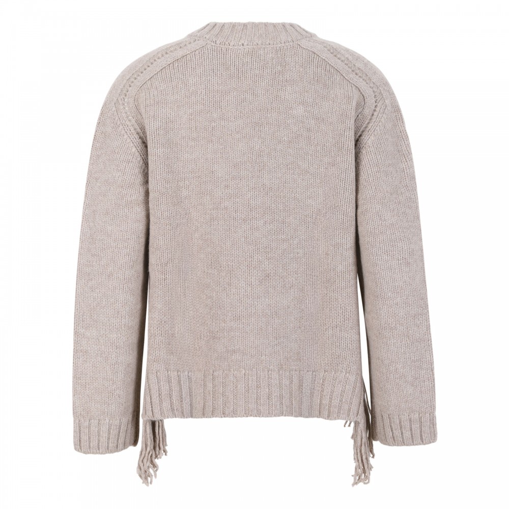Fringed cashmere sweater