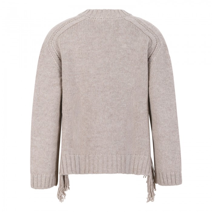 Fringed cashmere sweater