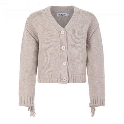 Cashmere fringed cardigan