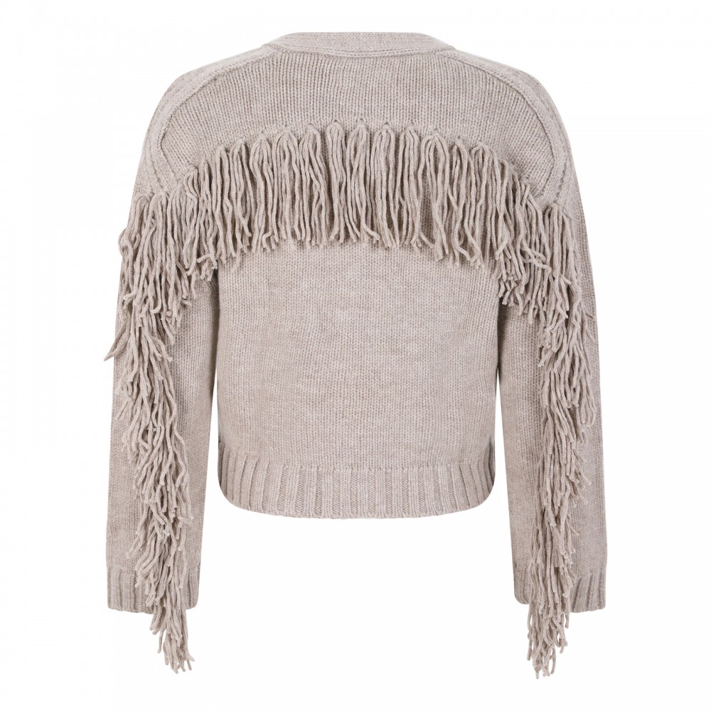 Cashmere fringed cardigan