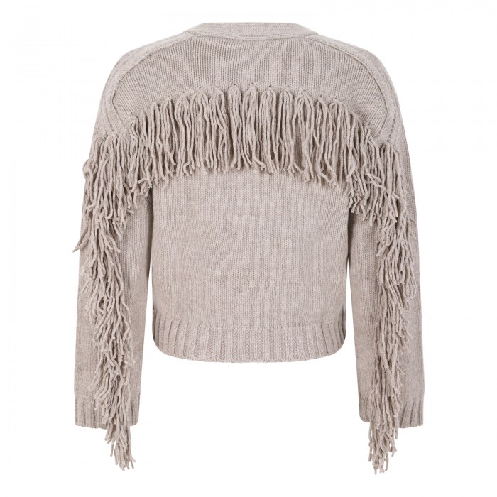 Cashmere fringed cardigan