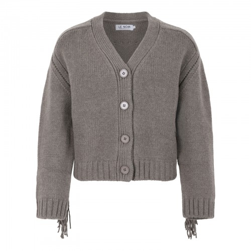 Cashmere fringed cardigan