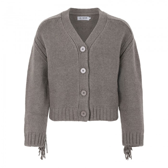 Cashmere fringed cardigan