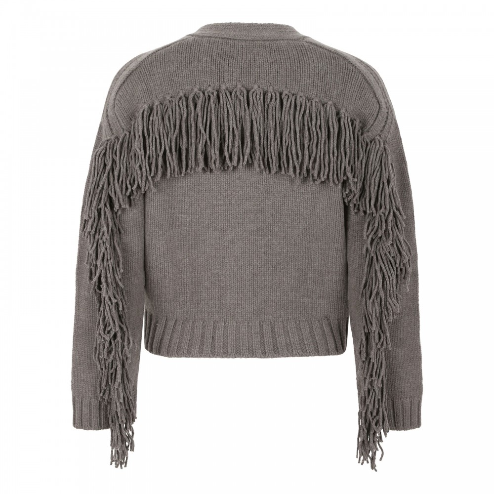 Cashmere fringed cardigan