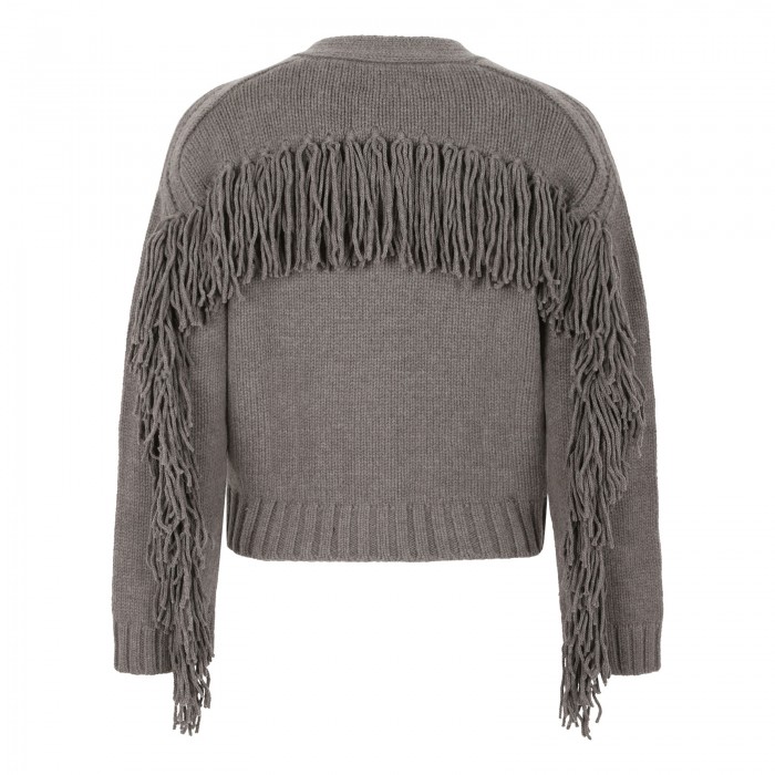 Cashmere fringed cardigan