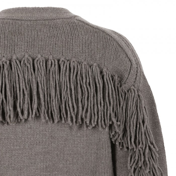 Cashmere fringed cardigan