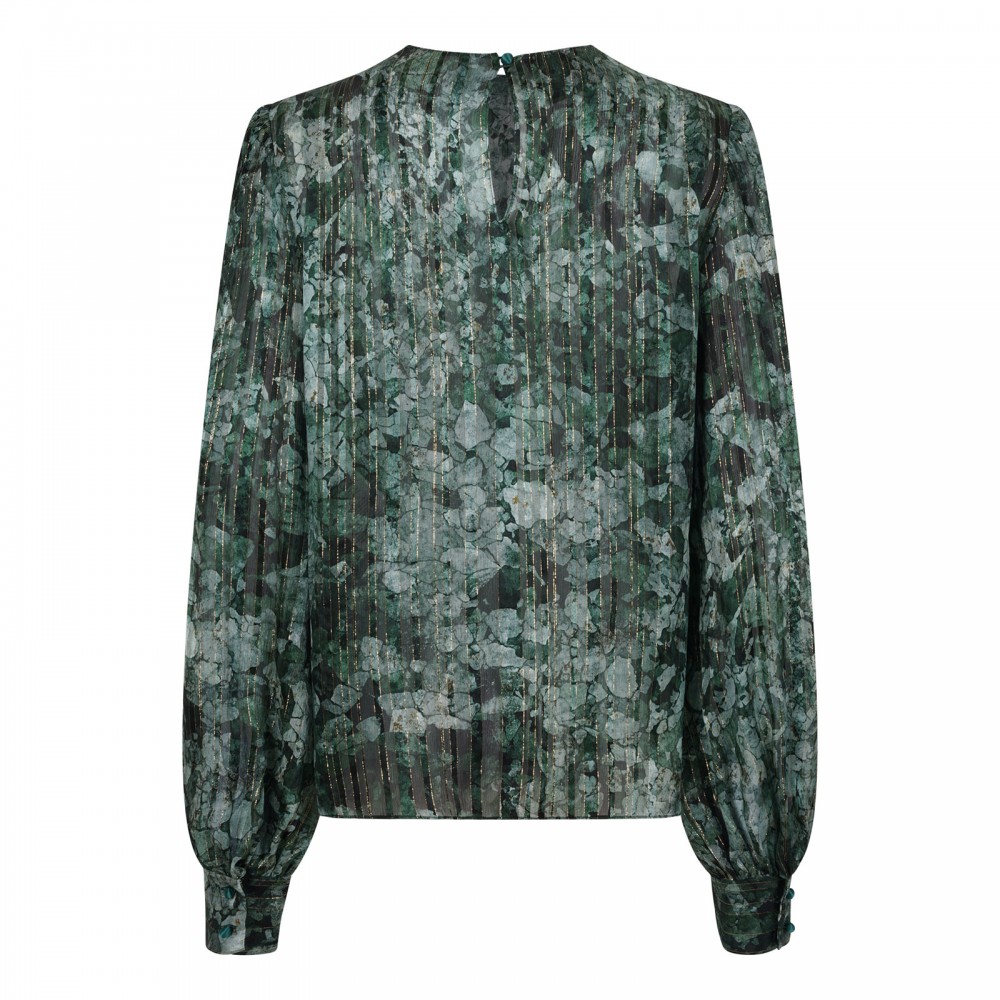 Floral print silk blouse