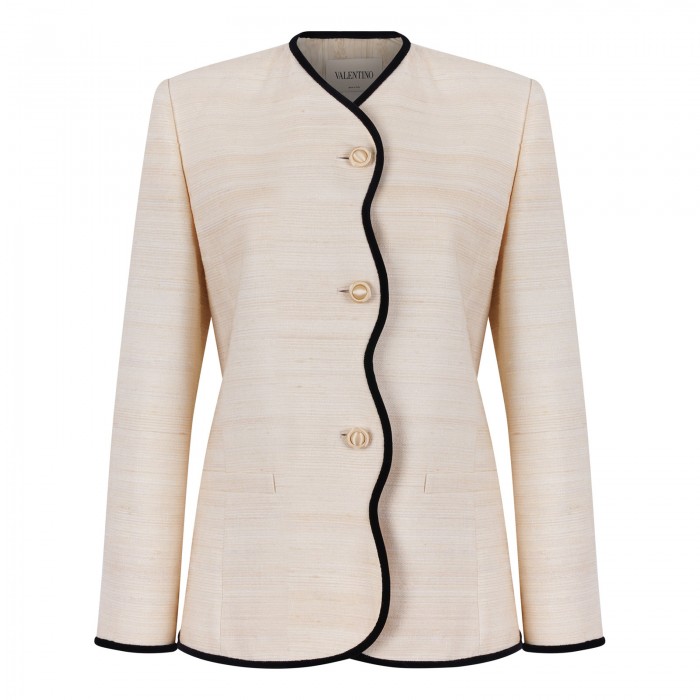 Silk linen canvas jacket