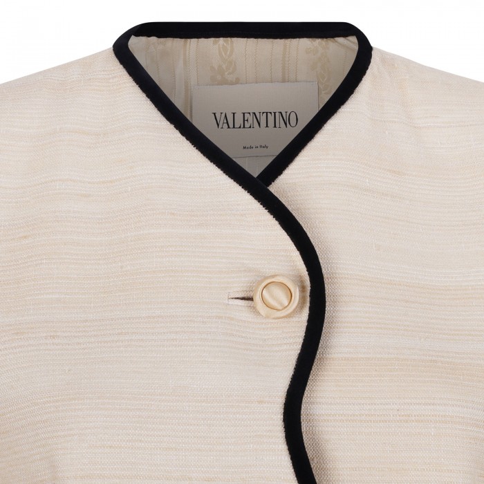 Silk linen canvas jacket