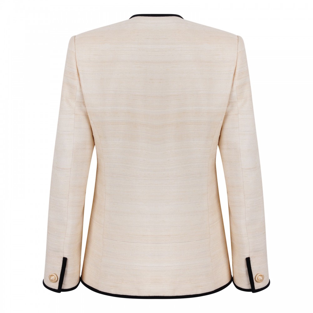 Silk linen canvas jacket