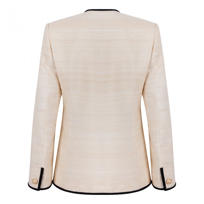 Silk linen canvas jacket