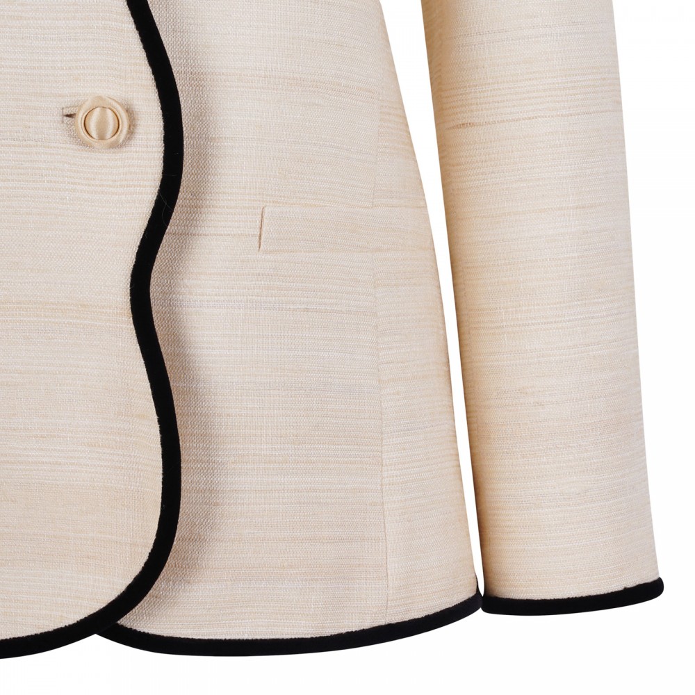 Silk linen canvas jacket