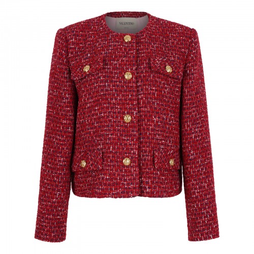 Red tweed jacket