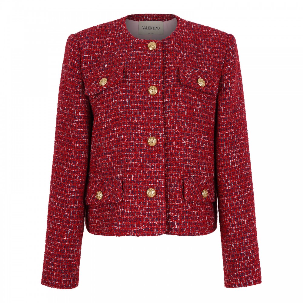 Red tweed jacket