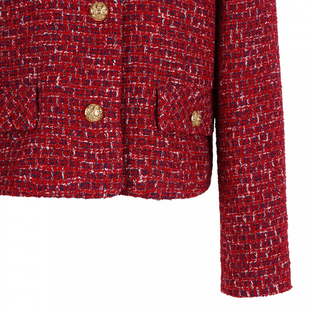 Red tweed jacket