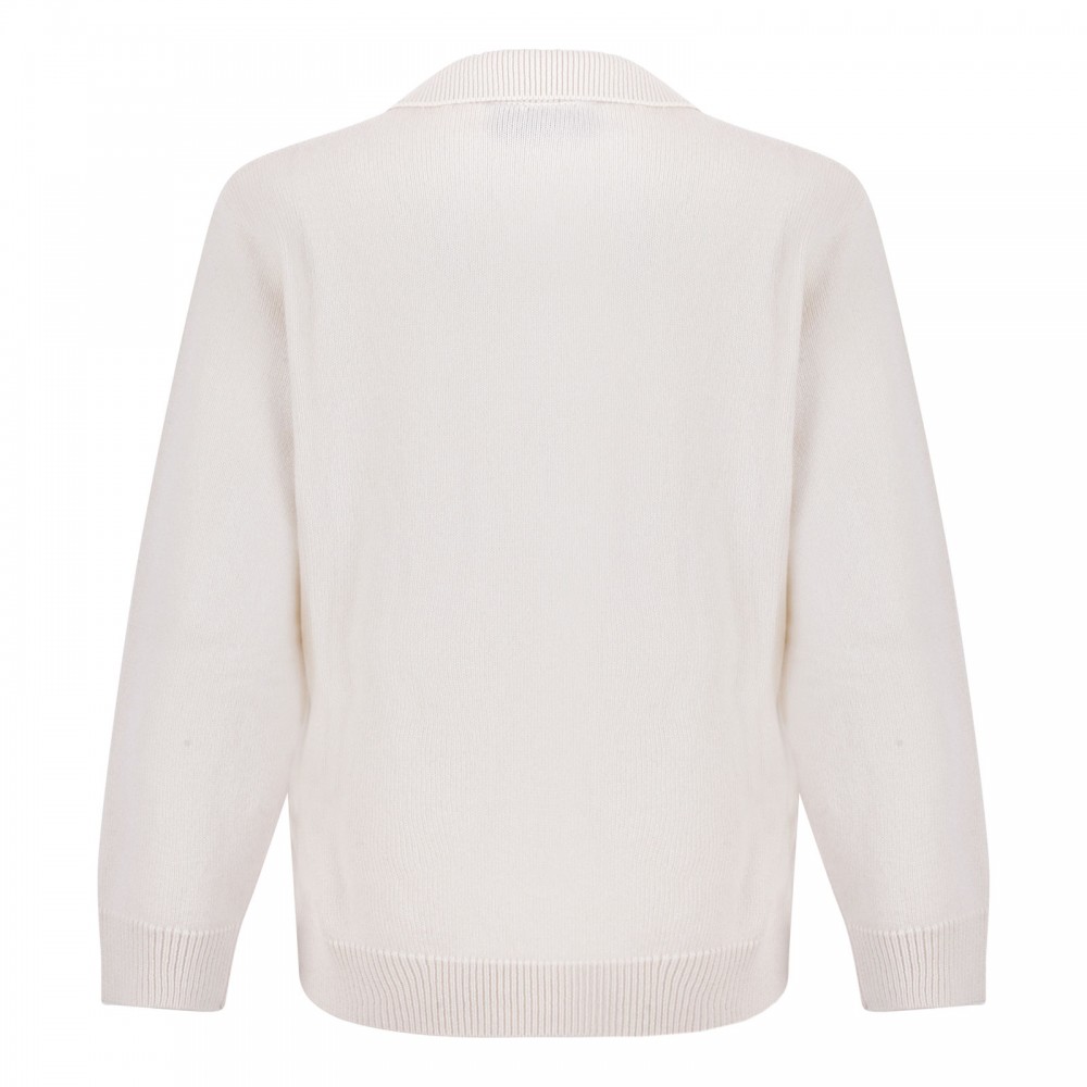 White cashmere polo