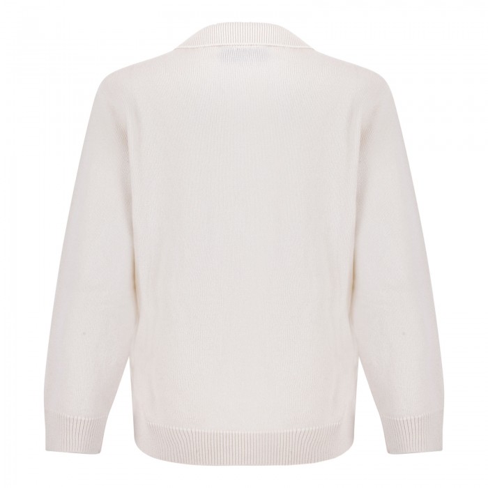 White cashmere polo
