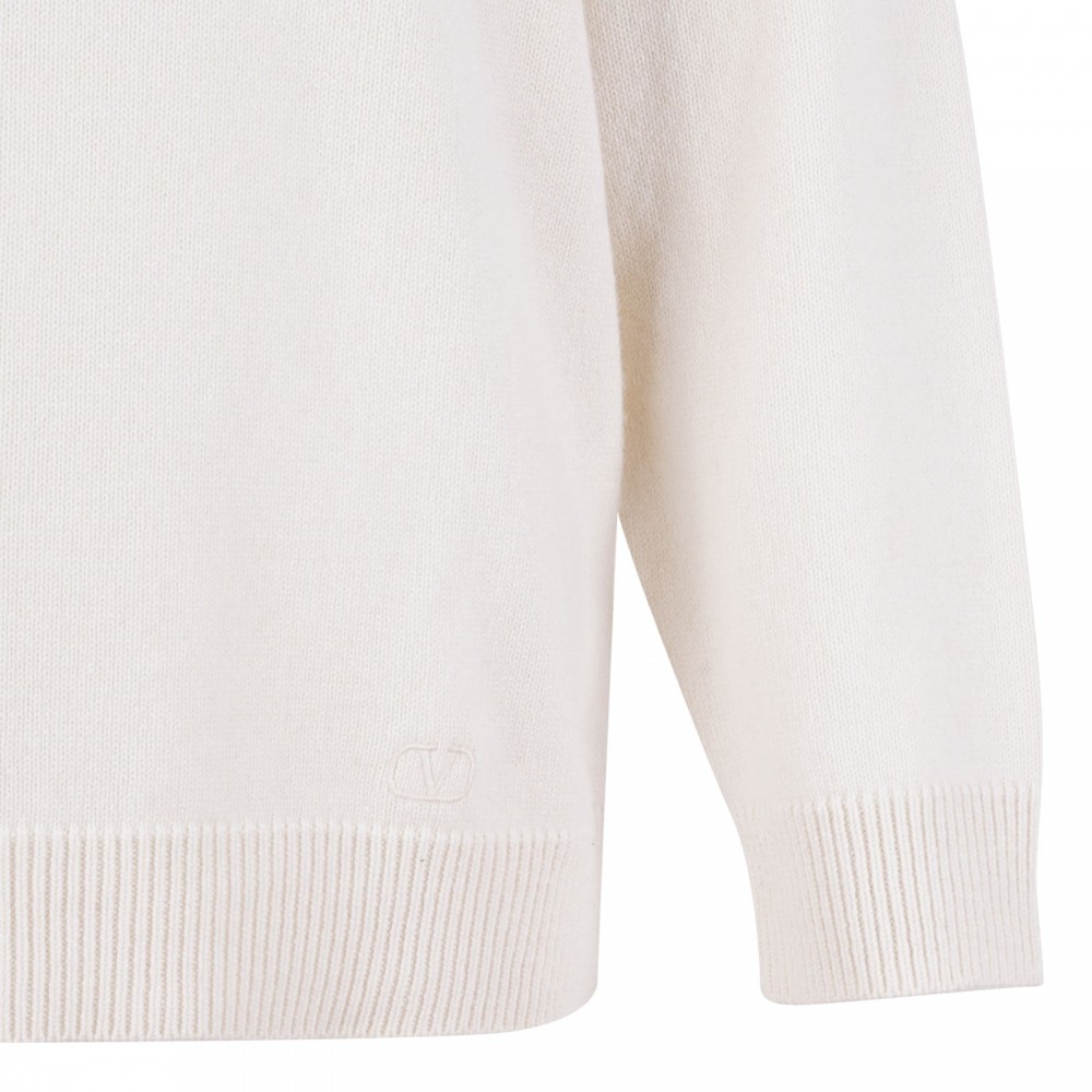 White cashmere polo