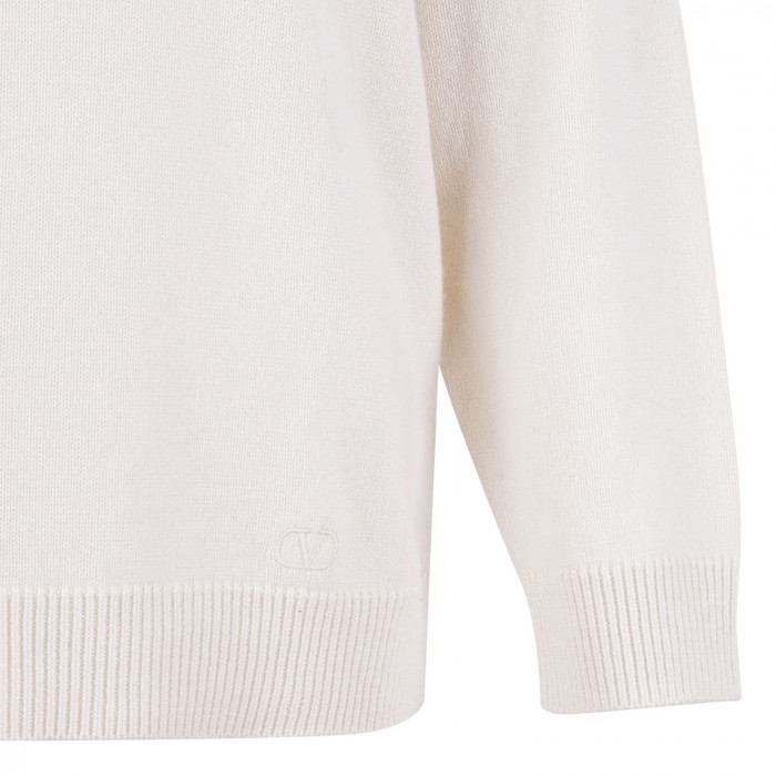 White cashmere polo