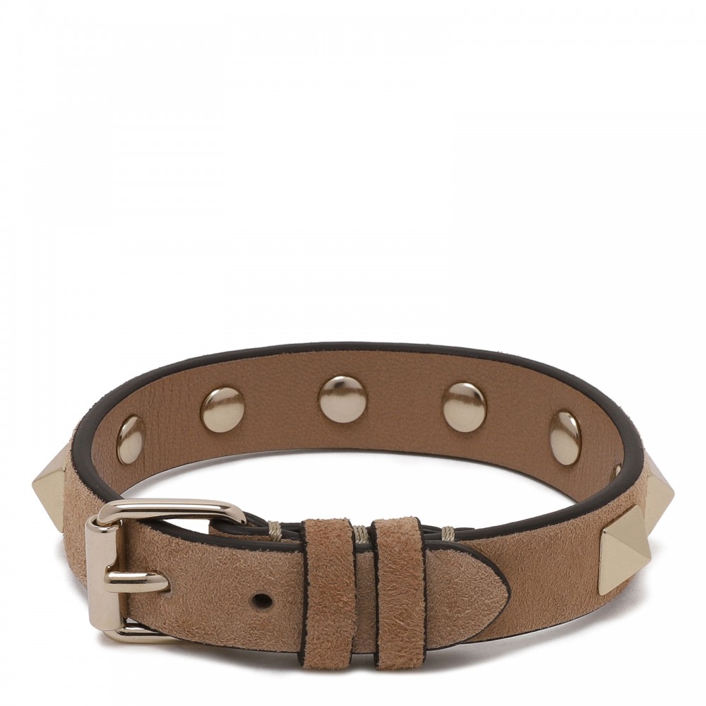 Rockstud leather bracelet