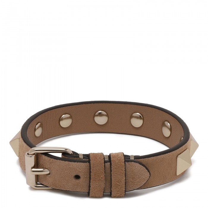 Rockstud leather bracelet