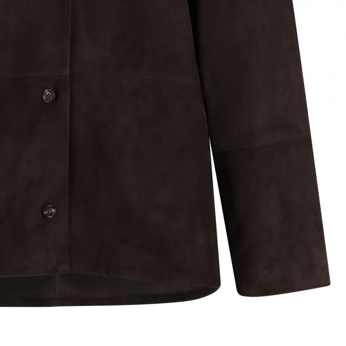 Danzante dark brown suede shirt