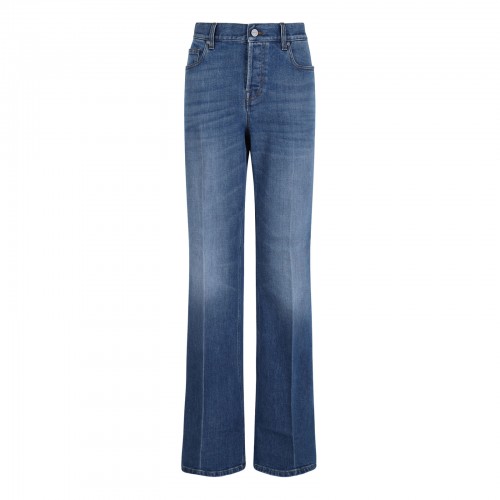 Stretch denim flared jeans