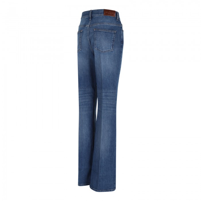 Stretch denim flared jeans