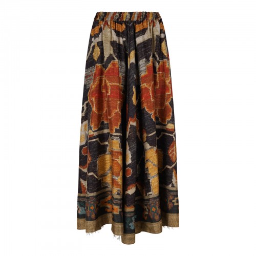 Aloe silk skirt