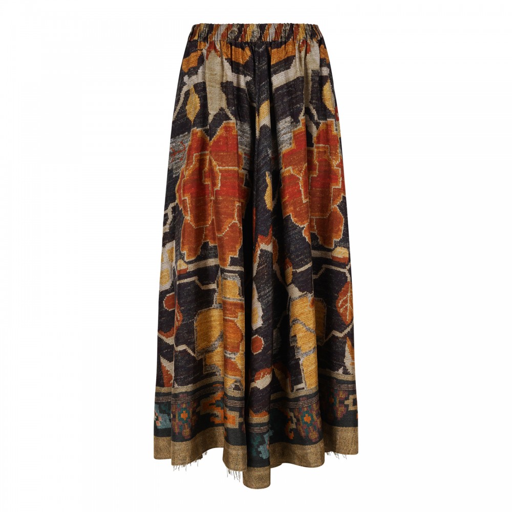 Aloe silk skirt