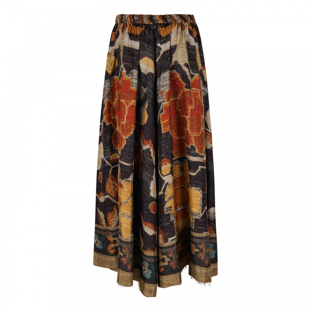 Aloe silk skirt