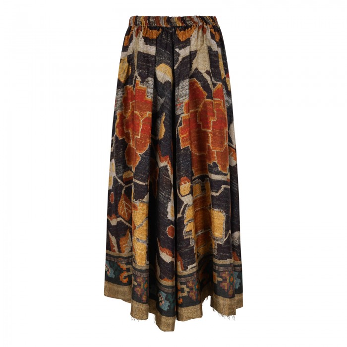 Aloe silk skirt