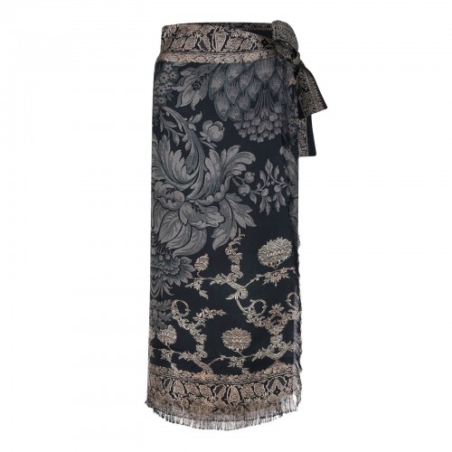 Aloe silk wrap skirt